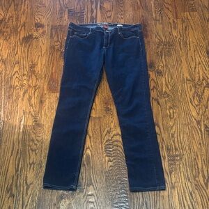 Arizona stretch Dark Blue Denim Jeans. 15/long